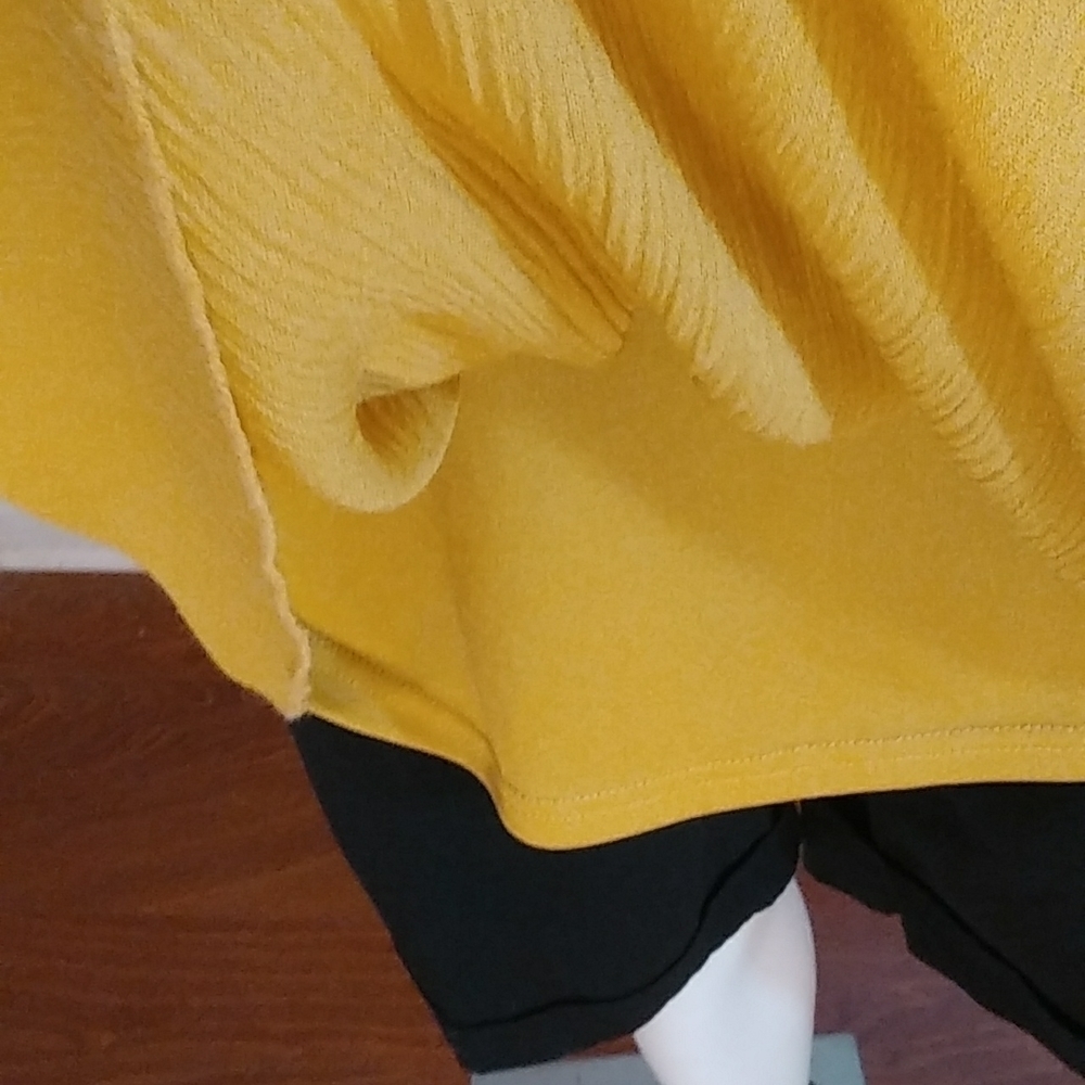 Purple Snow Mustard Yellow Spaghetti Strap Off Shoulder Mini Dress Blouse Size S - Picture 8 of 15